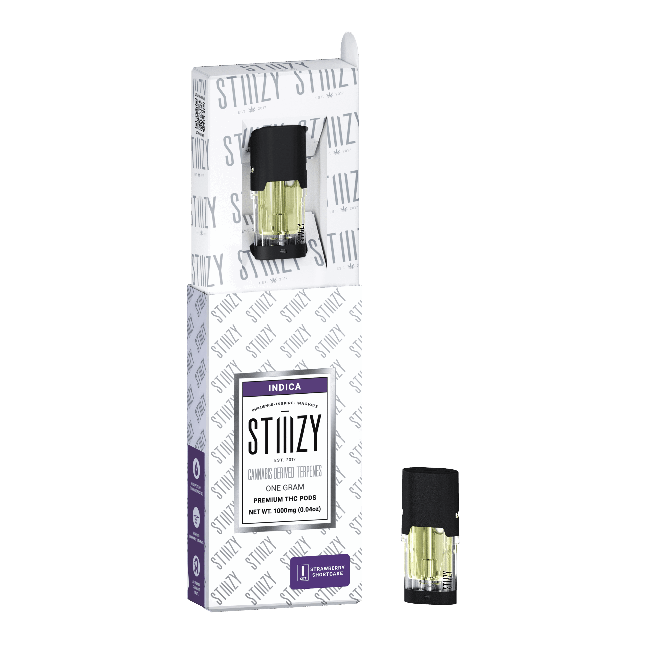 STIIIZY- PREMIUM THC POD 1G- CANNABIS DERIVED TERPENES- STRAWBERRY ...