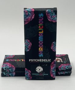 SHROOMALICIOUS PSYCHEDELIC MUSHROOM CHOCOLATE BAR 3.5G  (Cookies & Cream) $40