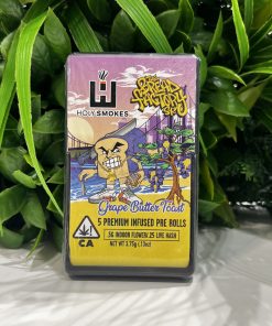 HOLY SMOKES- 5 INFUSED PRE-ROLLS- GRAPE BUTTER TOAST