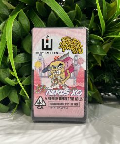 HOLY SMOKES- 5 INFUSED PRE-ROLLS- NERDS XO (SATIVA)