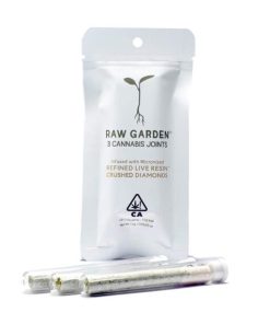 RAW GARDEN- INFUSED JOINTS- MICRONIZED REFINED LIVE RESIN CRUSHED DIAMONDS- KIMBO COOKIES