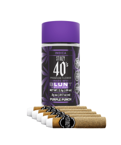 STIIIZY- 40’S INFUSED PREROLL 5 PACK- PURPLE PUNCH
