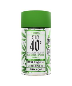 STIIIZY- 40’S INFUSED PREROLL 5 PACK- PINK ACAI