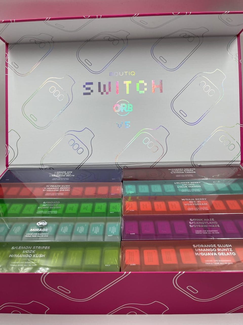 BOUTIQ SWITCH V5 2G DISPOSABLE ORB B BOUTIQ SWITCH V5 2G DISPOSABLE ORB VAPE