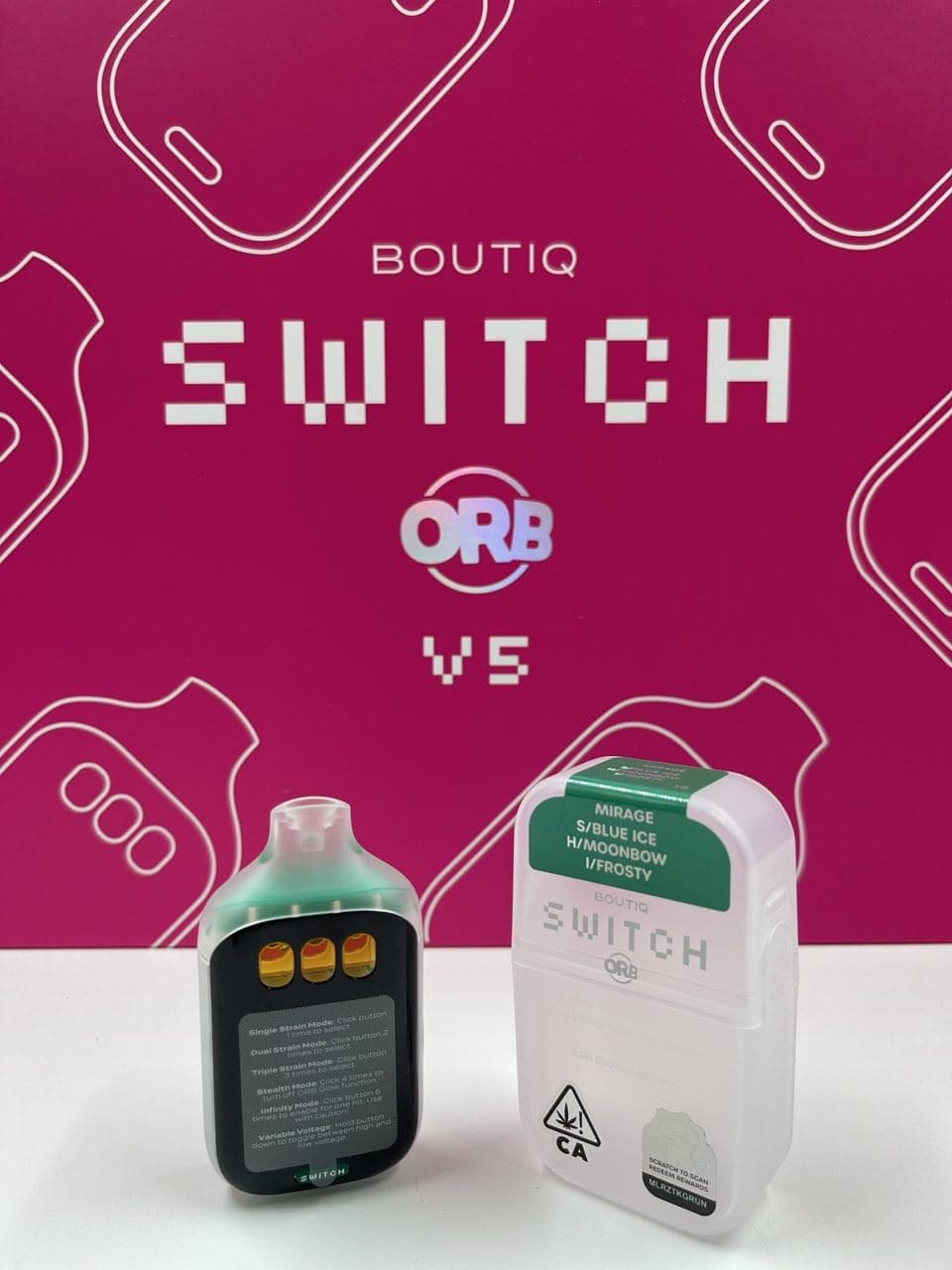 BOUTIQ SWITCH V5 2G DISPOSABLE ORB G BOUTIQ SWITCH V5 2G DISPOSABLE ORB VAPE
